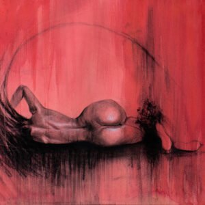 Abstract Human Figure Charcoal Artwork