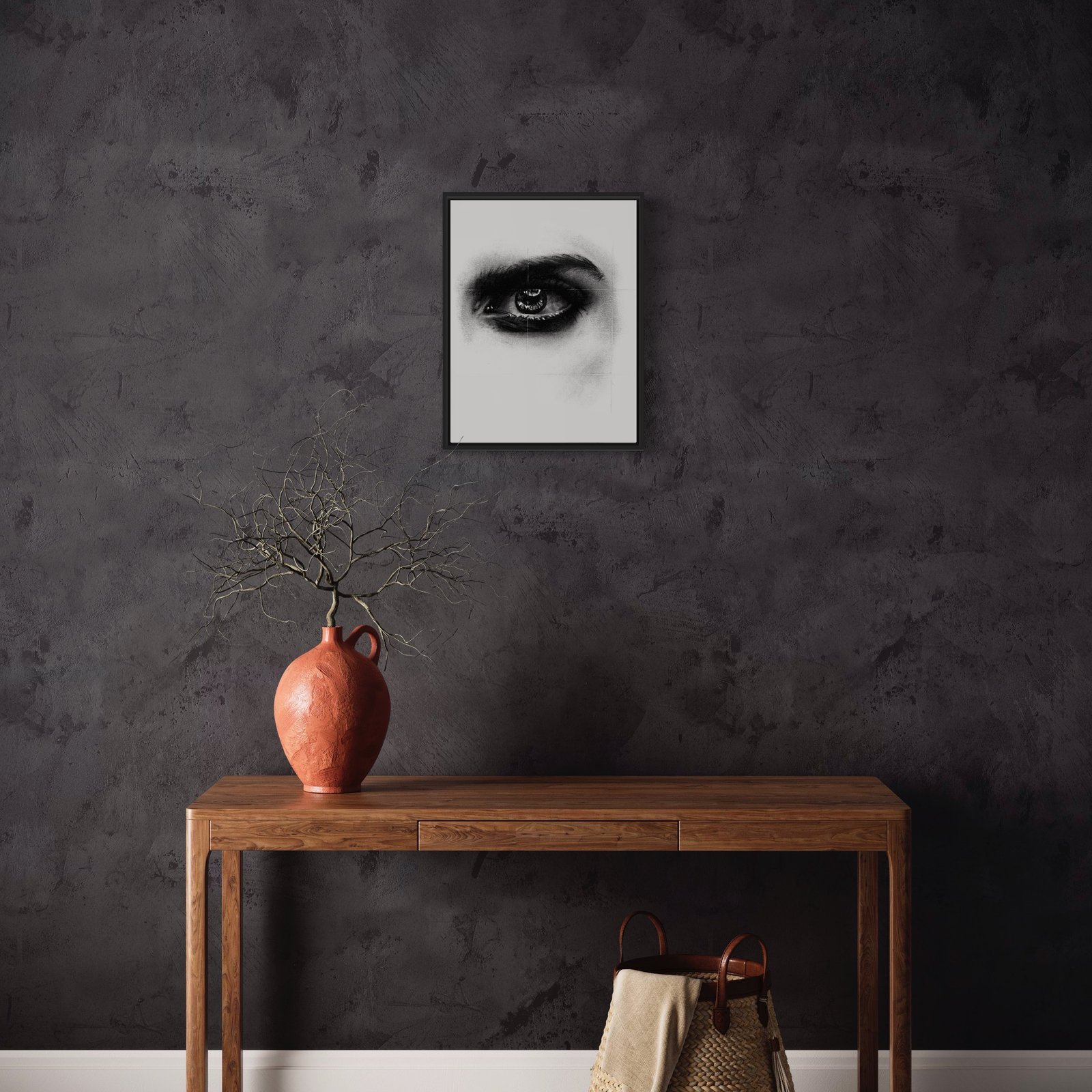 Charcoal Realistic Eye Drawing Limited Edition Artwork
