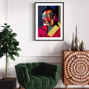 AI Self Portrait Artist Proof Fine Art Makeup Print