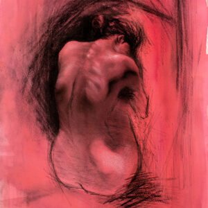 Abstract Human Figure Charcoal Artwork