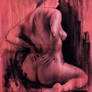 Abstract Human Figure Charcoal Artwork