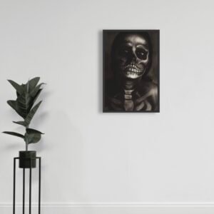 Fine Art Black and White Skull Female Portrait Photography Artwork